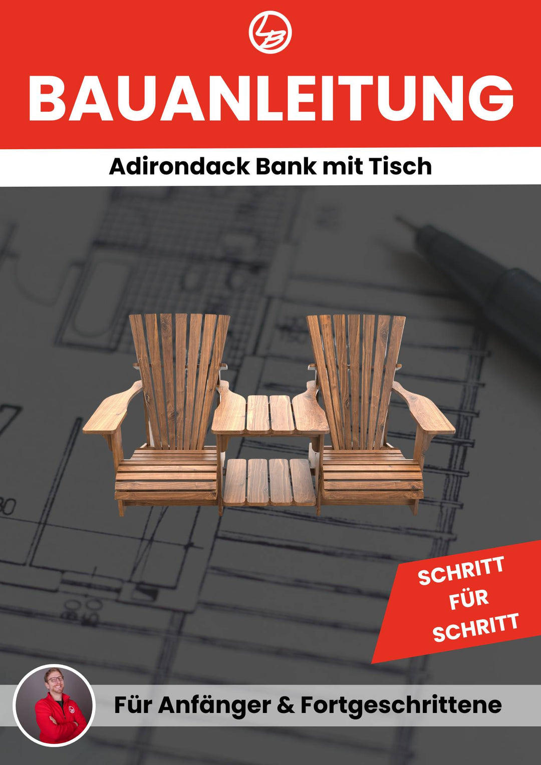 Adirondack Bank mit Tisch (Bauanleitung)