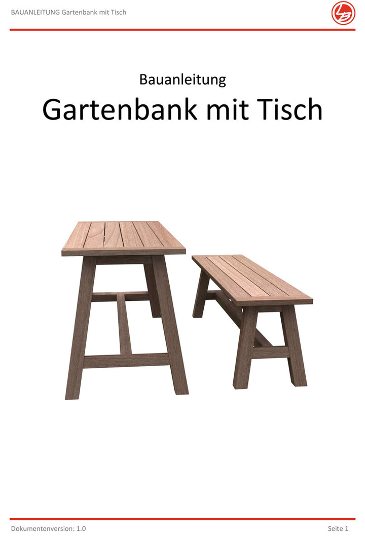 Gartentisch mit Bänken (Bauanleitung)