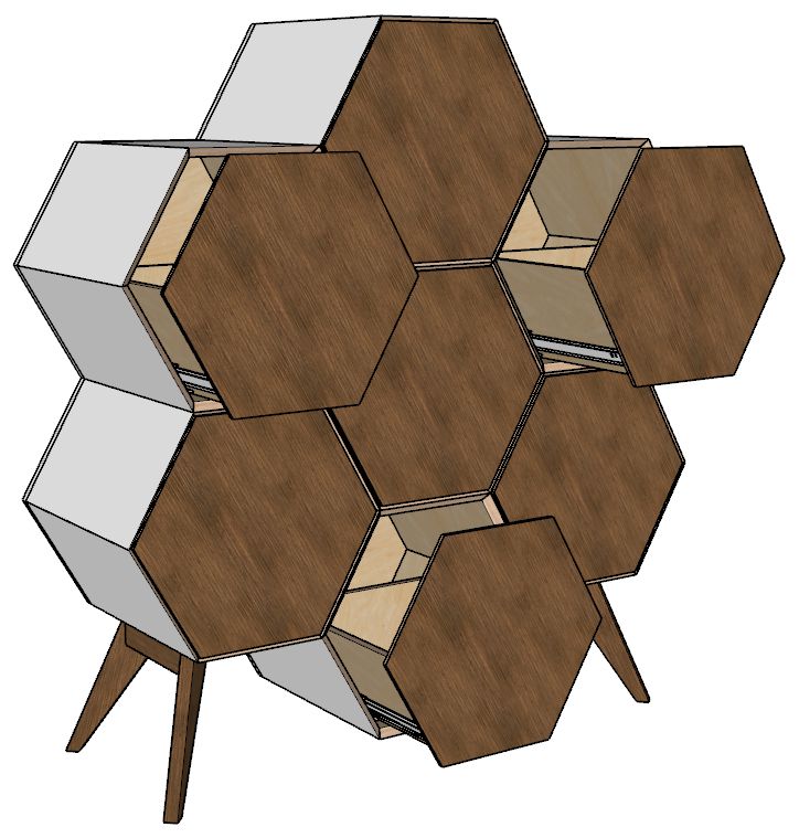 Hexagon-Sideboard (Bauanleitung)