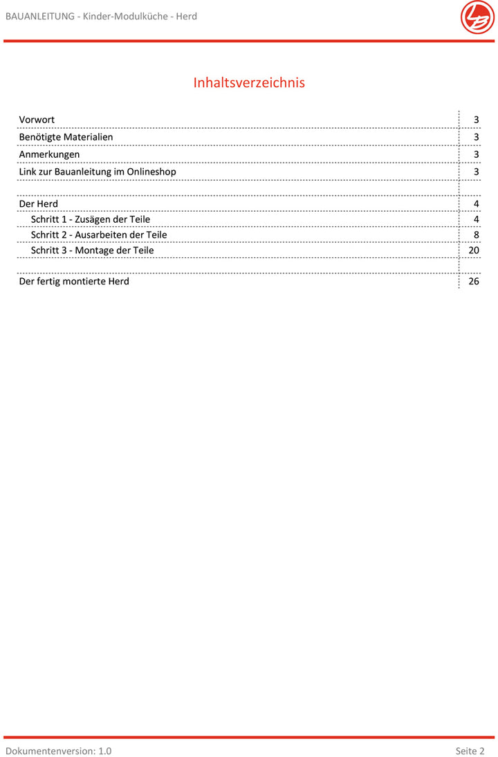 Kinder Modulküche (Bauanleitung)