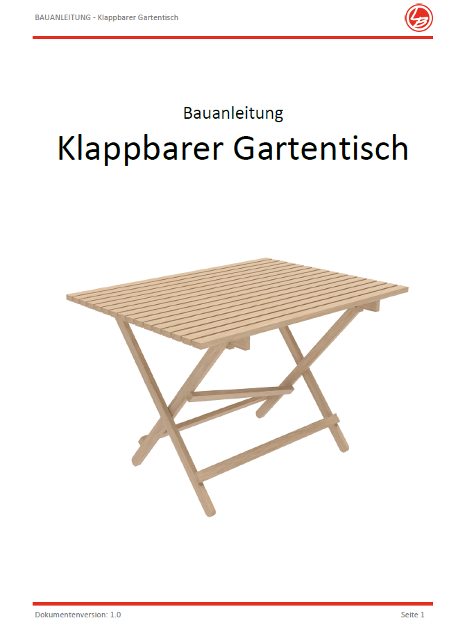 Klappbarer Gartentisch (Bauanleitung)